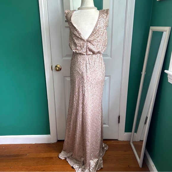 Mother of Bride/Groom Champagne Sequin Gown 6 - Picture 12 of 13